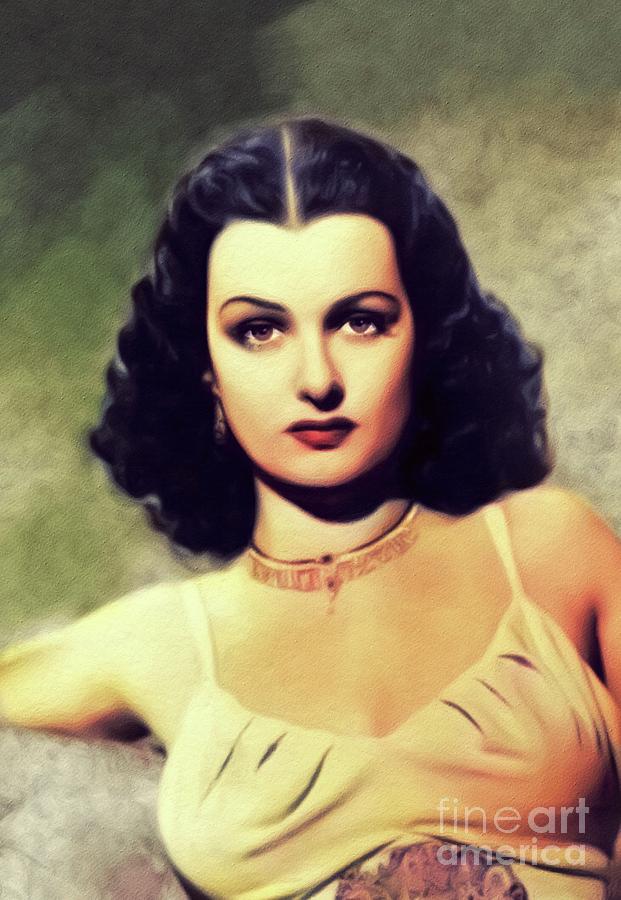 Joan Bennett, Vintage Movie Star Painting by Esoterica Art Agency ...