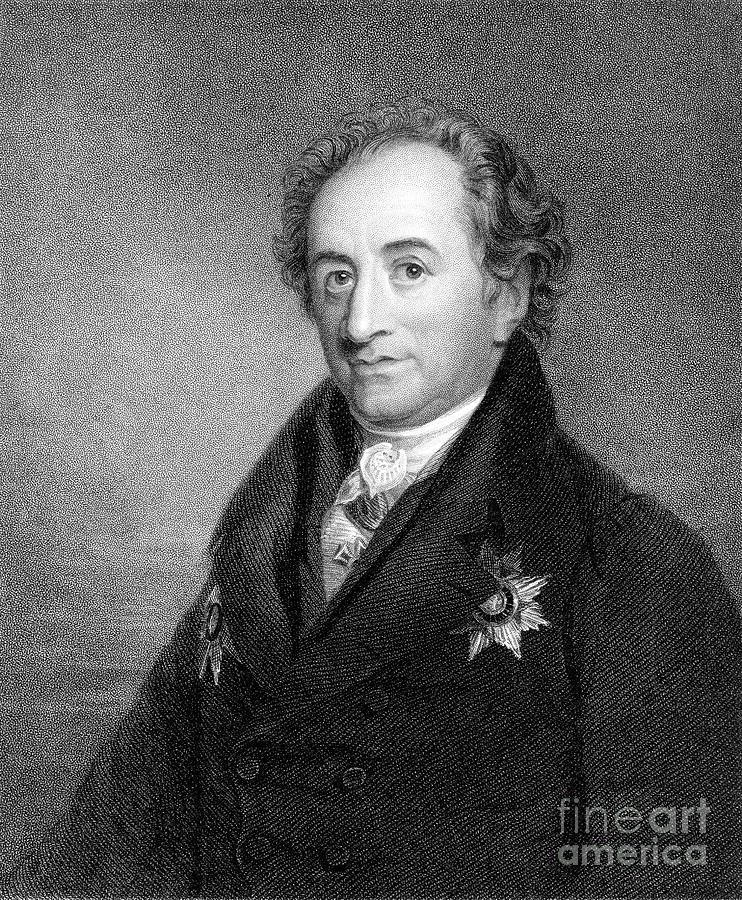 Johann Wolfgang Von Goethe, German #2 Drawing by Print Collector