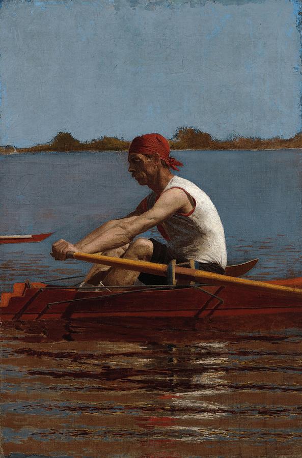 Rower Painting - John Biglin In A Single Scull by Thomas Eakins