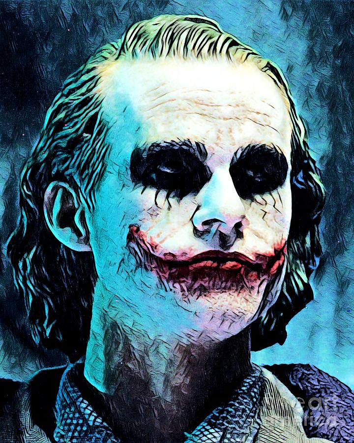 Batman Movie Painting - Joker #2 by Pixel Chimp