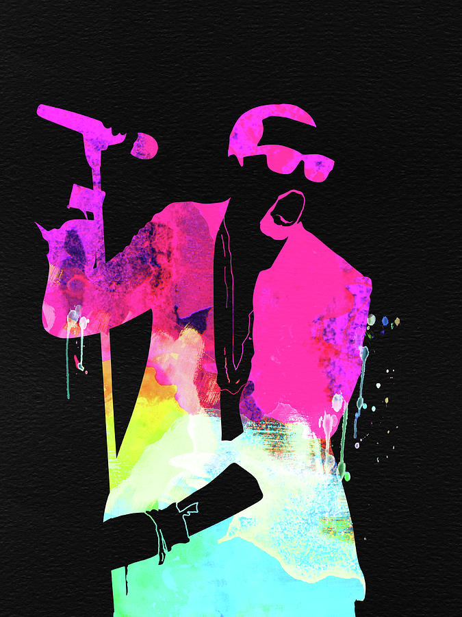 Kanye West Mixed Media - Kanye Watercolor #2 by Naxart Studio