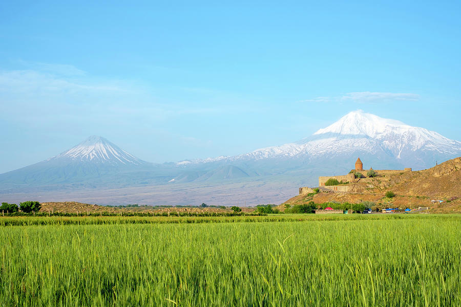 Spring Photograph - Khor Virap Monastery And Mount Ararat, Ararat Province, Armenia #2 by Cavan Images