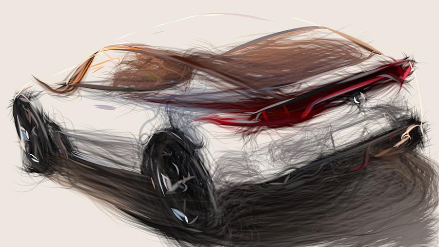 Kia GT Draw #2 Digital Art by CarsToon Concept
