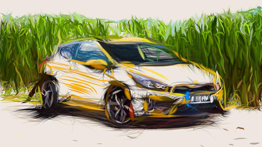 Kia Pro Ceed GT Draw #3 Digital Art by CarsToon Concept
