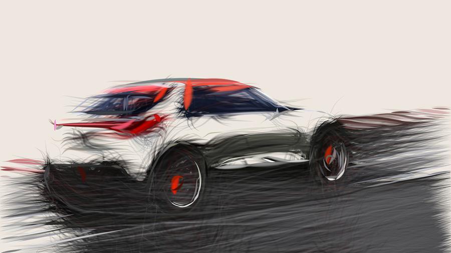Kia Provo Draw #3 Digital Art by CarsToon Concept
