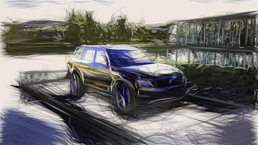 Kia Telluride Draw #3 Digital Art by CarsToon Concept