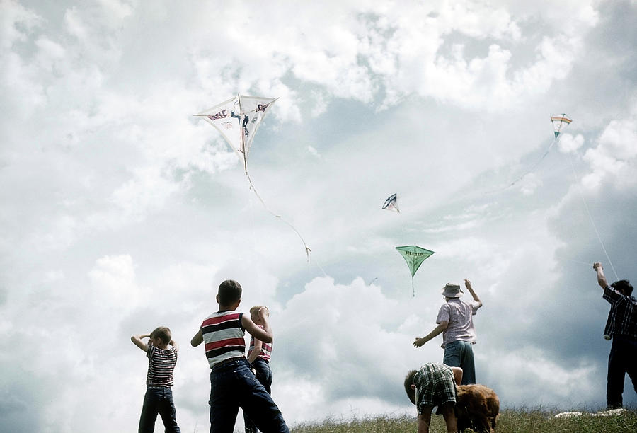 Kids Fly Kites #2 Photograph by Michael Ochs Archives
