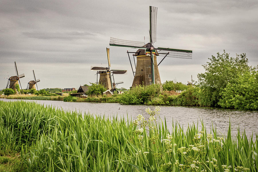 Kinderdijk  Holland Windmills Photograph by Donald Pash