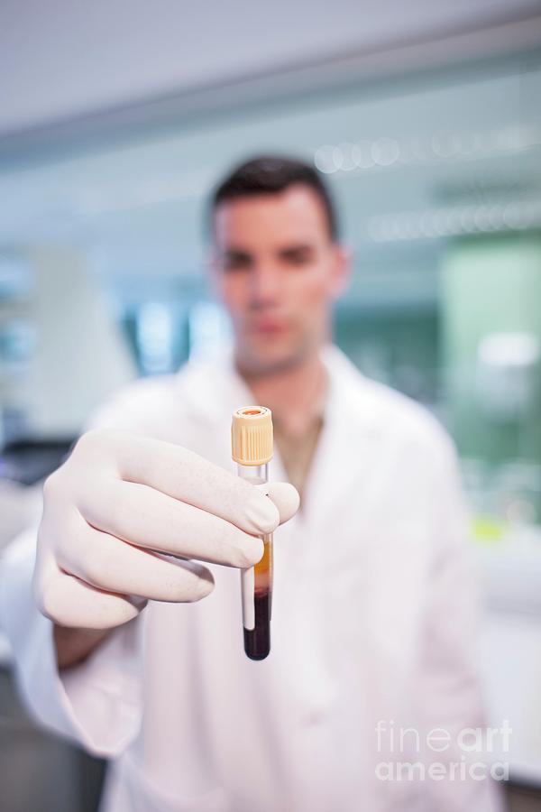 Lab Assistant Holding Test Tube 2 Photograph by Science Photo Library