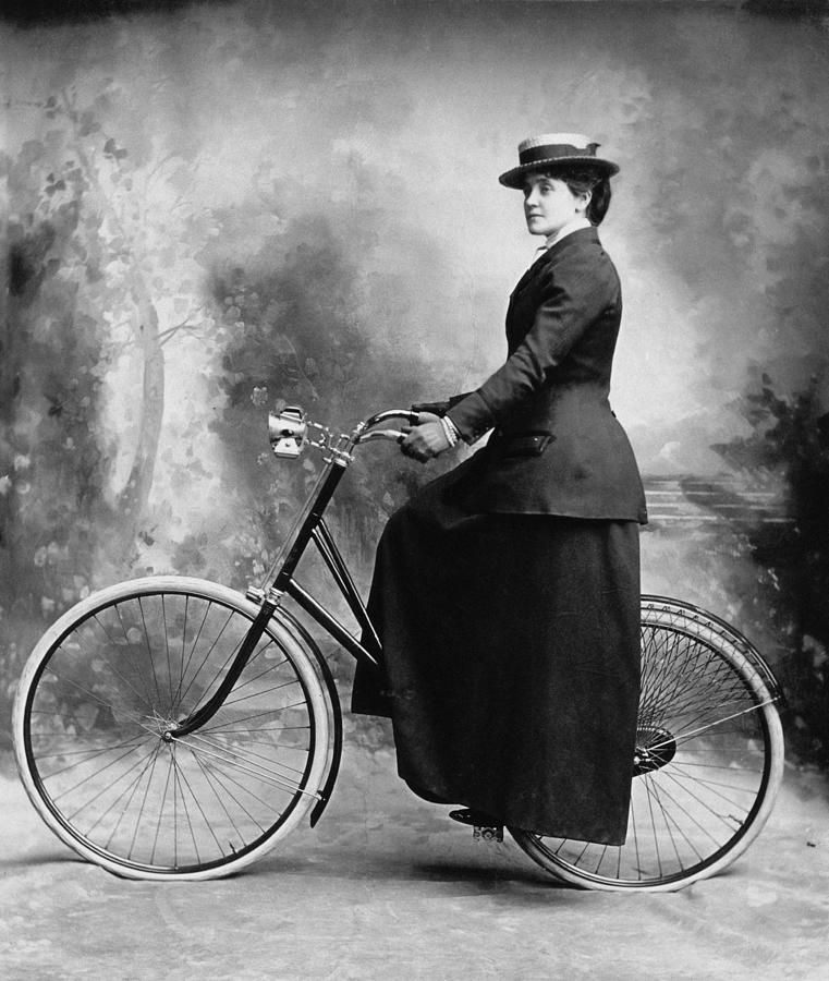 Lady Cyclist #2 Photograph by Rischgitz
