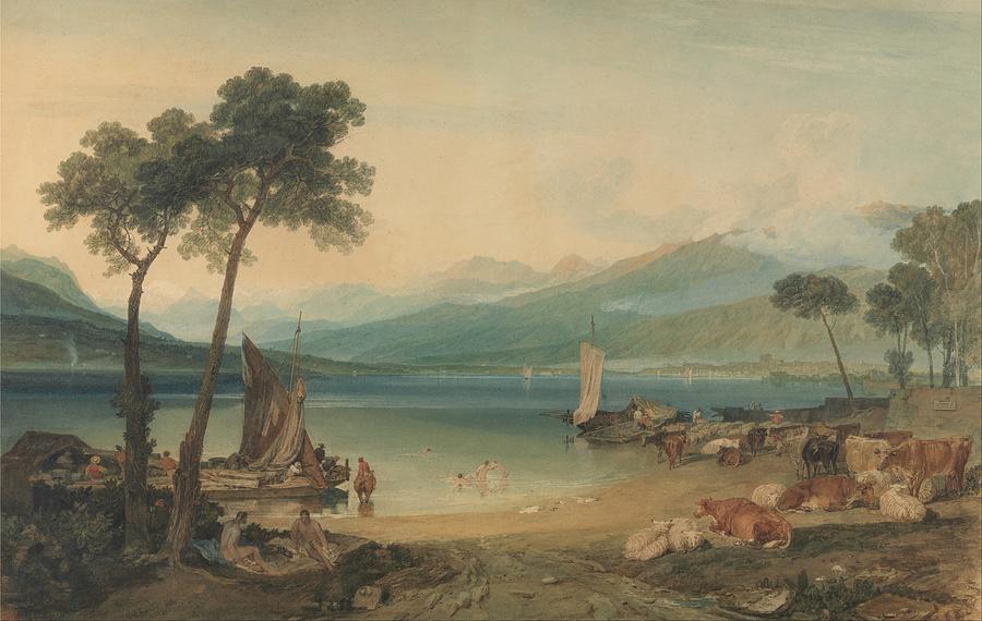 Joseph Mallord William Turner Painting - Lake Geneva And Mount Blanc by Joseph Mallord William Turner