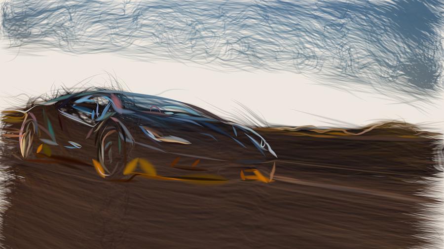 Lamborghini Centenario Drawing Digital Art by CarsToon Concept - Pixels