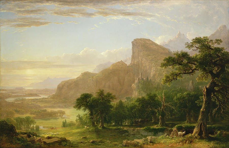 Landscape--Scene from Thanatopsis. #2 Painting by Asher Brown Durand
