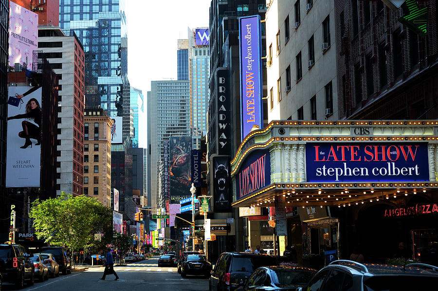 Late Show with Stephen Colbert at the Ed Sullivan Theatre marque ...