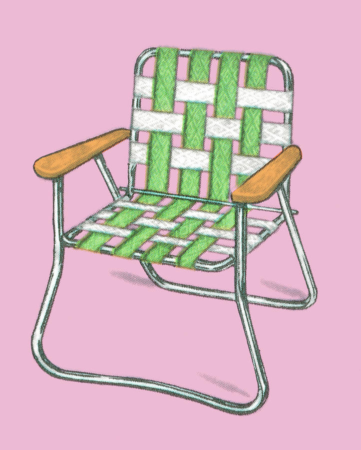Vintage Drawing - Lawn chair #2 by CSA Images