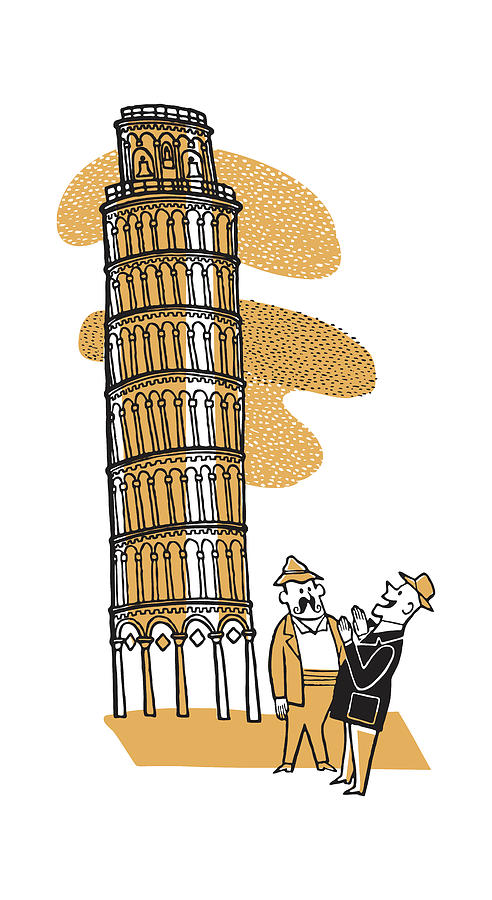 Architecture Drawing - Leaning Tower of Pisa #2 by CSA Images