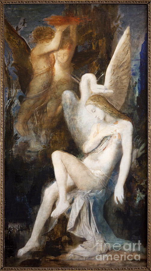 Gustave Moreau Painting - Leda And The Swan by Gustave Moreau