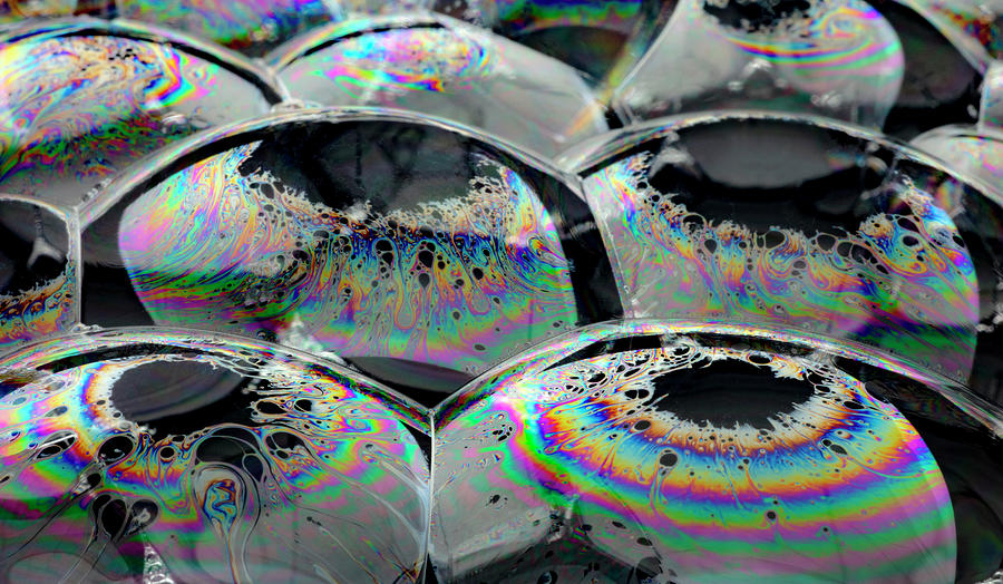 Light Refracting On Bubble Film Surface #2 Photograph by Phil DEGGINGER