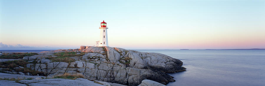 Architecture Photograph - Lighthouse At The Coast, Peggys Point #2 by Panoramic Images