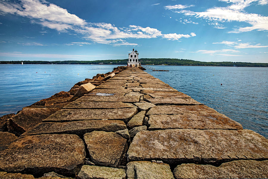 Lighthouse, Rockland, Maine #2 Digital Art by Claudia Uripos