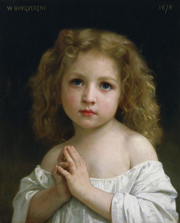 William Adolphe Bouguereau Painting - Little Girl #2 by William-Adolphe Bouguereau