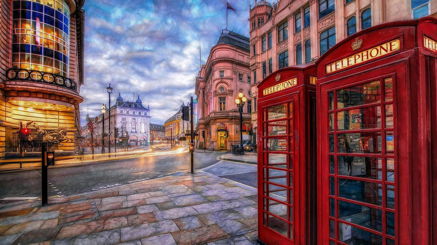 London telephone Booth #2 Mixed Media by Marvin Blaine
