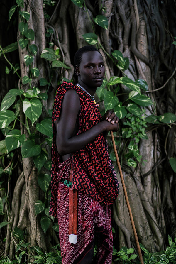 Maasai Man In Traditional Clothes Photograph by Cavan Images