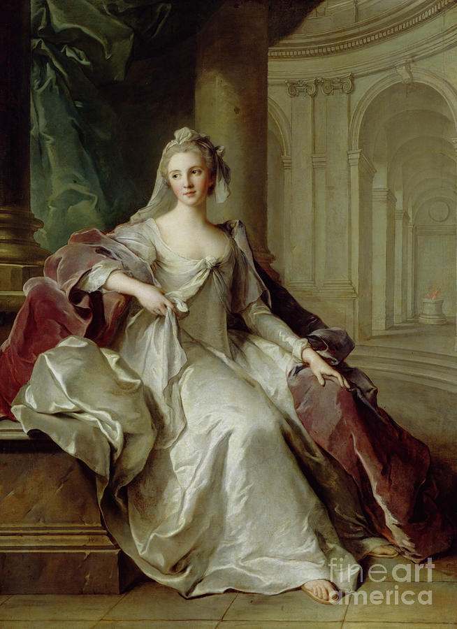 Jean Marc Nattier Painting - Madame Henriette de France as a Vestal Virgin by Jean-Marc Nattier