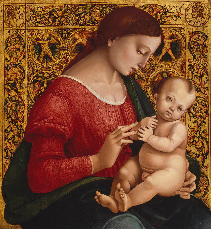 Italian Painters Painting - Madonna And Child by Luca Signorelli Italian Painters Painting - Madonna And Child by Luca Signorelli