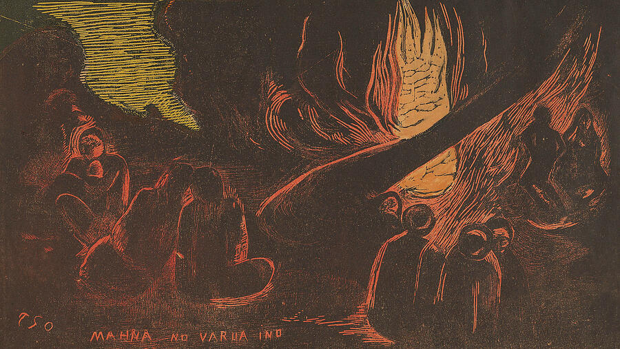 Mahna no varua ino - The Devil Speaks by Paul Gauguin Mahna no varua ino - The Devil Speaks by Paul Gauguin