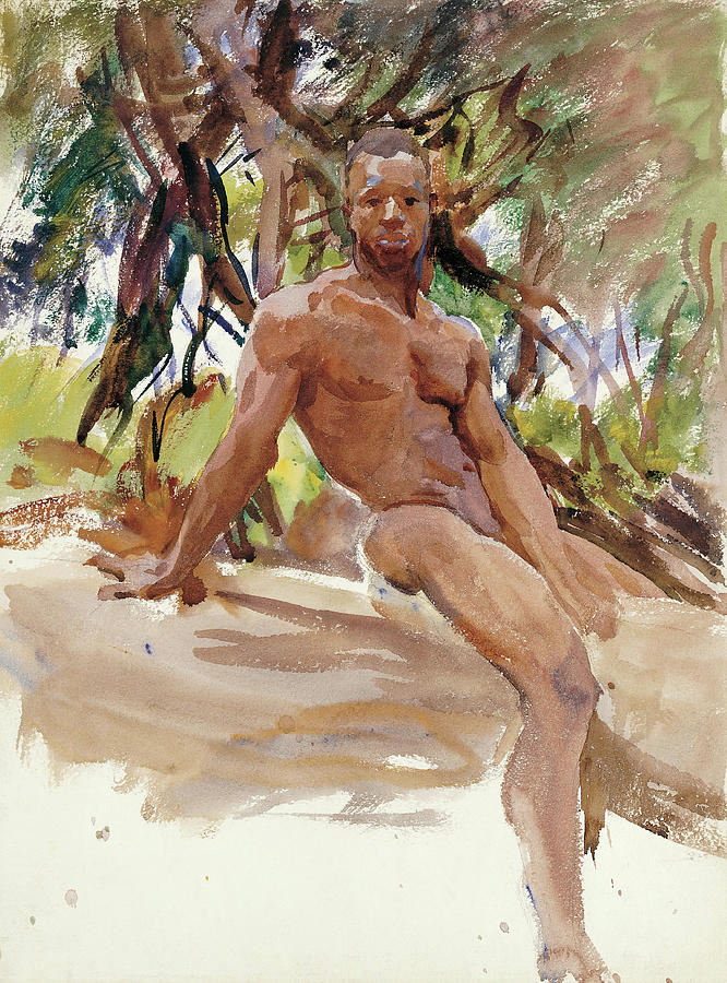 John Singer Sargent Painting - Man and Trees, Florida. #2 by John Singer Sargent