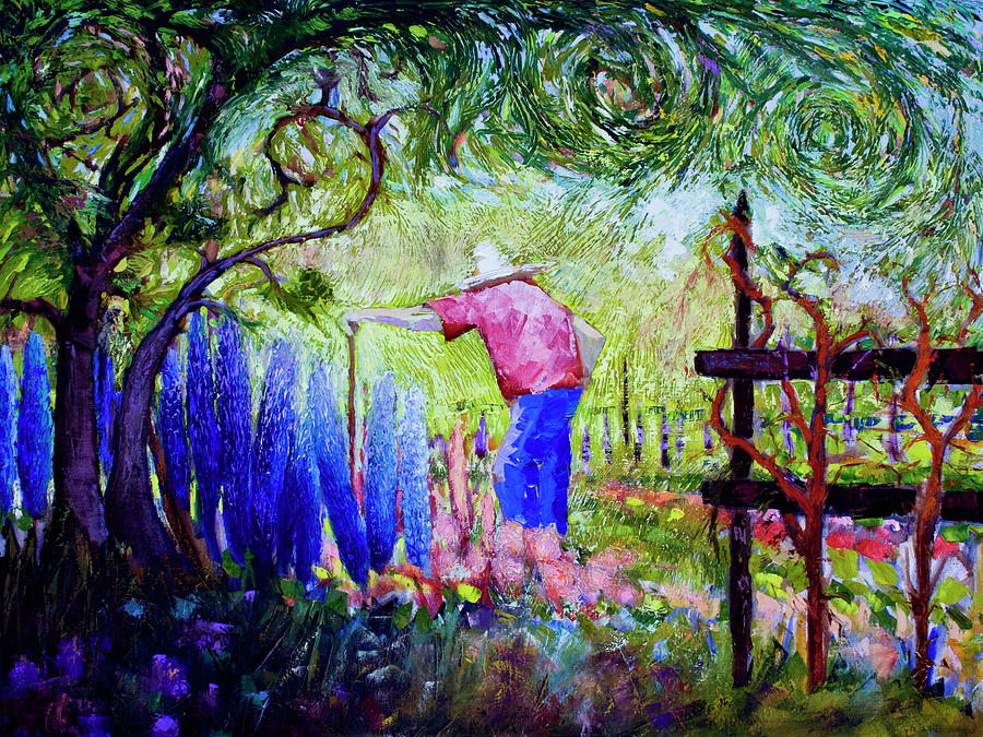 Man in His Garden #2 Painting by Gregg Caudell