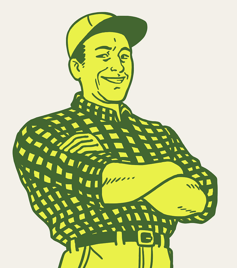 Man with Arms Crossed Drawing by CSA Images Fine Art America