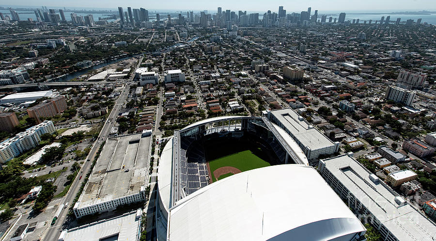 Marlins Park Stadium Aerial Miami #3 Photograph by David Oppenheimer