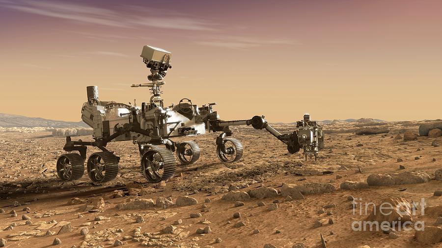 Mars 2020 Rover On Mars #2 Photograph by Nasa/jpl-caltech/science Photo Library