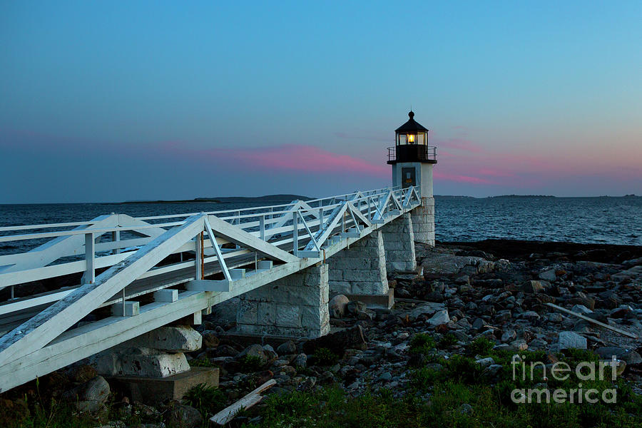 Lighthouse Photograph - Marshall Point Lighthouse At Dusk by Diane Diederich