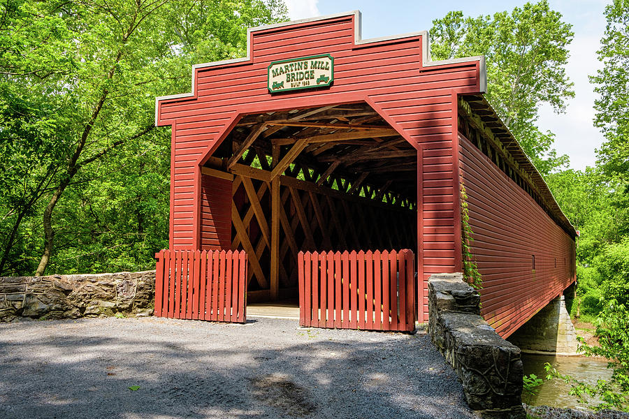 Martins Mill Covered Bridge, Pennsylvania Photograph By Mark ...