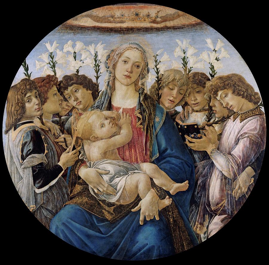 Sandro Botticelli Painting - Mary With The Child And Singing Angels by Sandro Botticelli