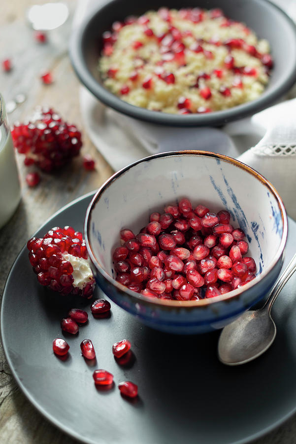 Masfuf sweet Couscous With Pomegranate Seeds, Tunisia #2 Photograph by Myriam Meliani
