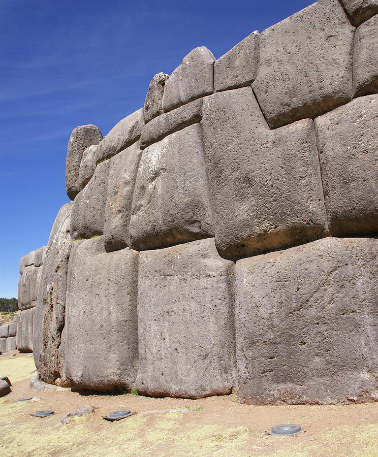 Massive stones in Inca fortress walls #2 Photograph by Steve Estvanik