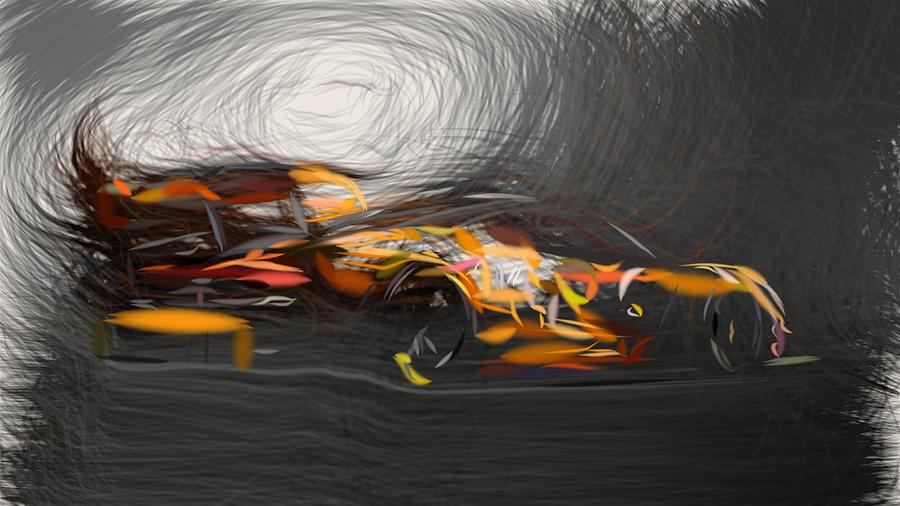 McLaren Senna GTR Drawing #3 Digital Art by CarsToon Concept