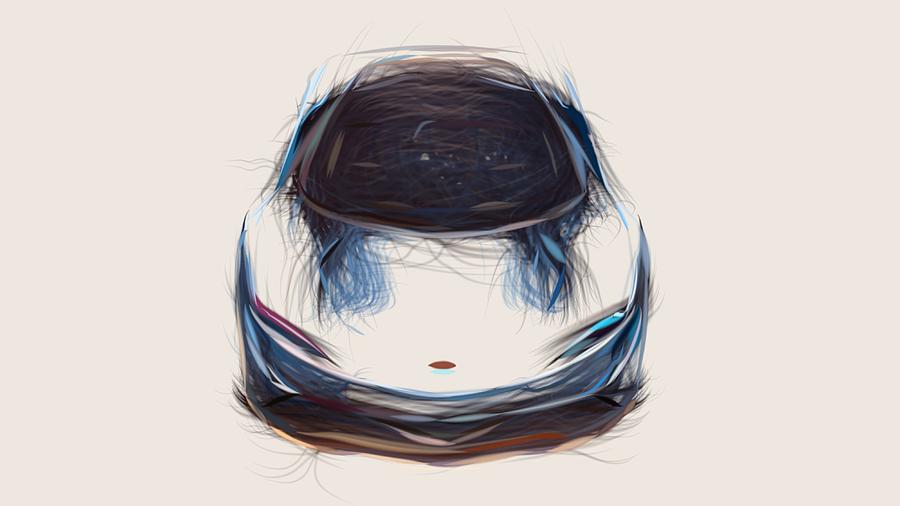 McLaren Speedtail Drawing #3 Digital Art by CarsToon Concept