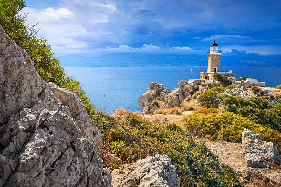 Greek Photograph - Melagkavi Lighthouse, Cape Ireon #2 by Jan Wlodarczyk