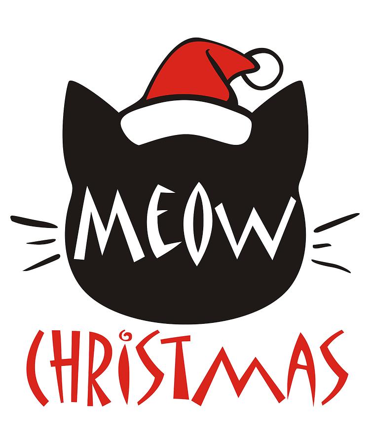 Meow Christmas Digital Art by Kaylin Watchorn