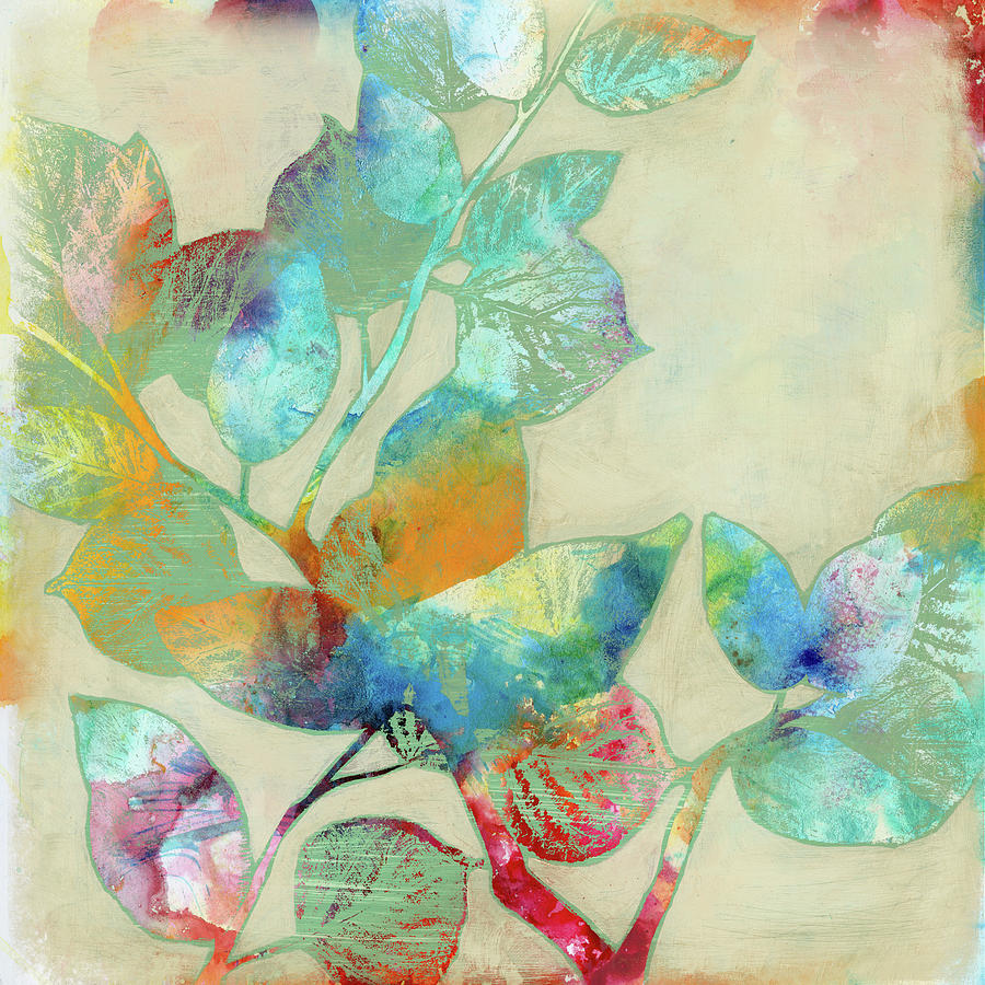 Merging Leaves I #2 Painting by Jennifer Goldberger
