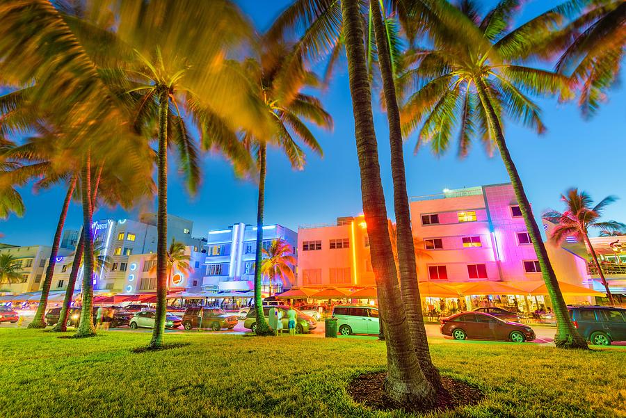 Miami Beach, Florida, Usa Cityscape #2 Photograph by Sean Pavone - Fine ...