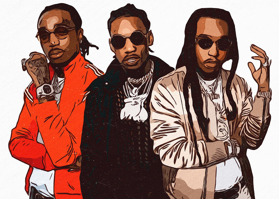 Migos Artwork Painting by New Art