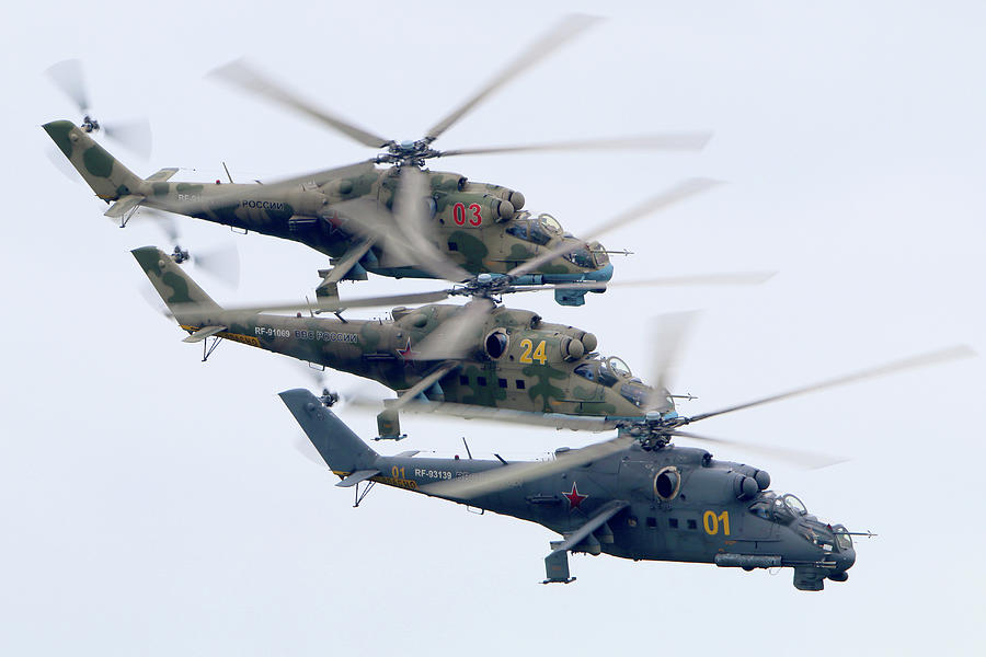 Mil Mi-24p Attack Helicopters #2 Photograph by Artyom Anikeev