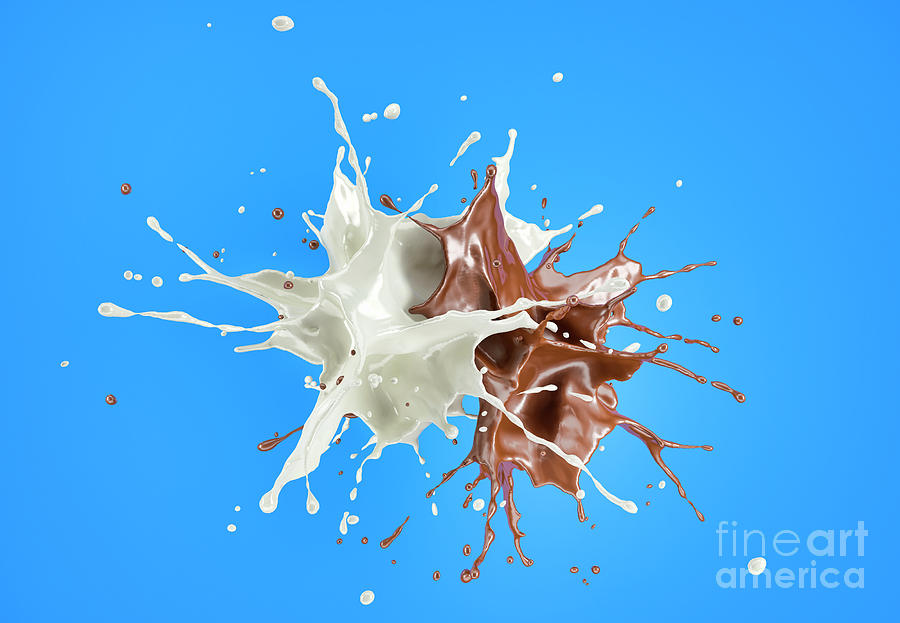 Milk And Chocolate Splashing Against Each Other #2 Photograph by Leonello Calvetti/science Photo Library