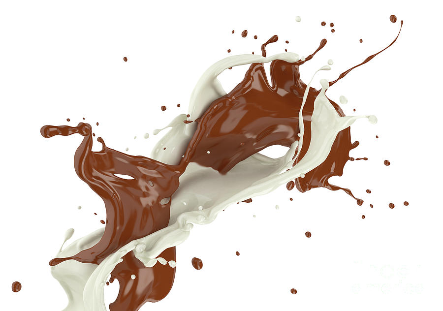 Milk And Liquid Chocolate Splashes #2 Photograph by Leonello Calvetti/science Photo Library